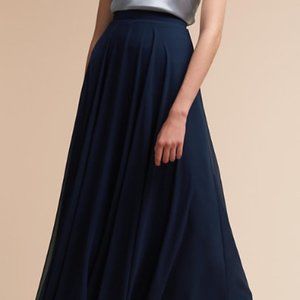 Jenny Yoo BHLDN Anthropologie Hampton Skirt Navy O